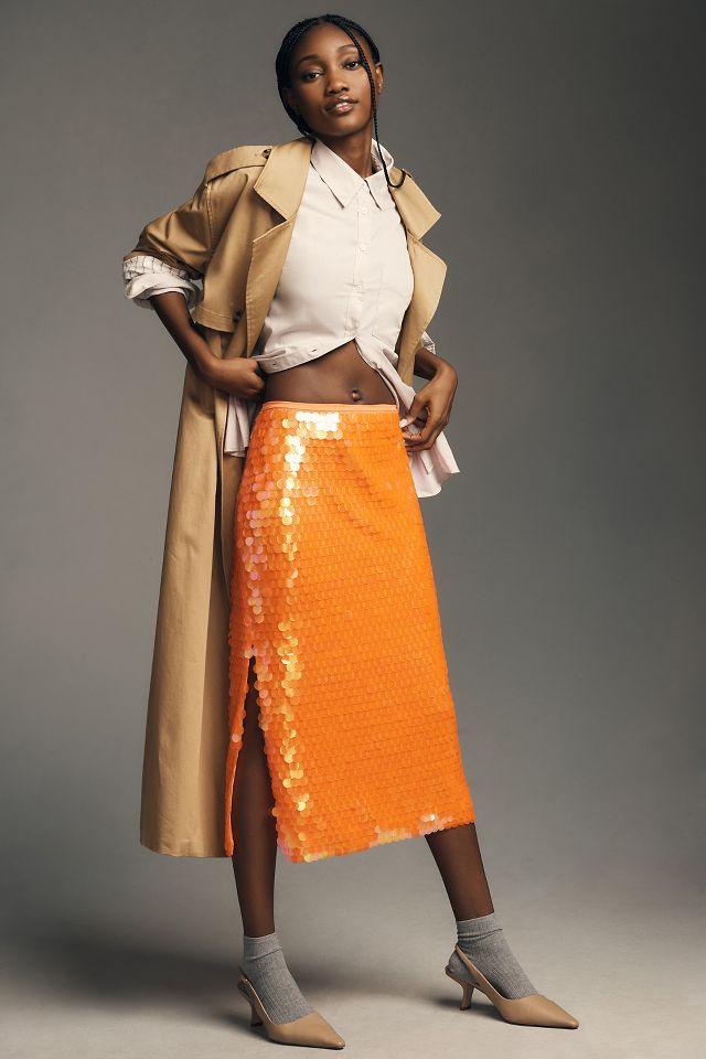 Orange shop skirt neon