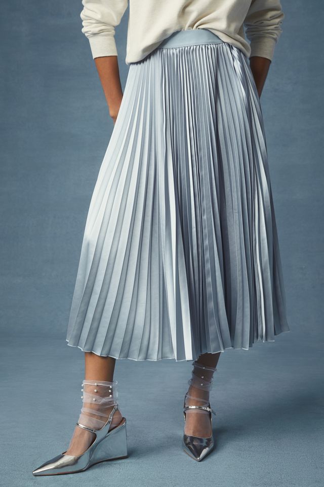 By Anthropologie Pleated Midi Skirt #1