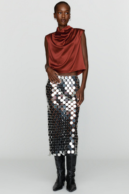 By Anthropologie Paillette Sequin Pencil Skirt by Anthropologie