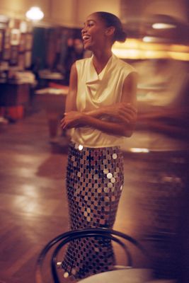 By Anthropologie Sequined Pencil Skirt