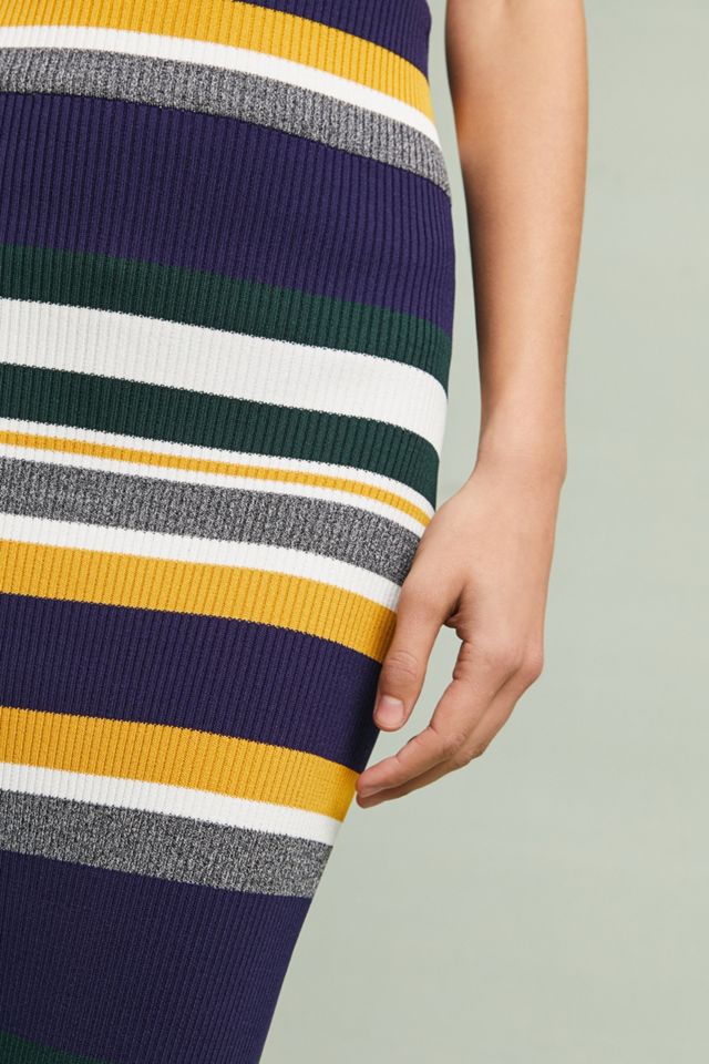 Striped Midi Sweater Skirt #2