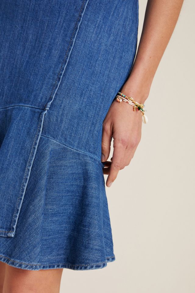 Pilcro Flounced Denim Mini Skirt #2