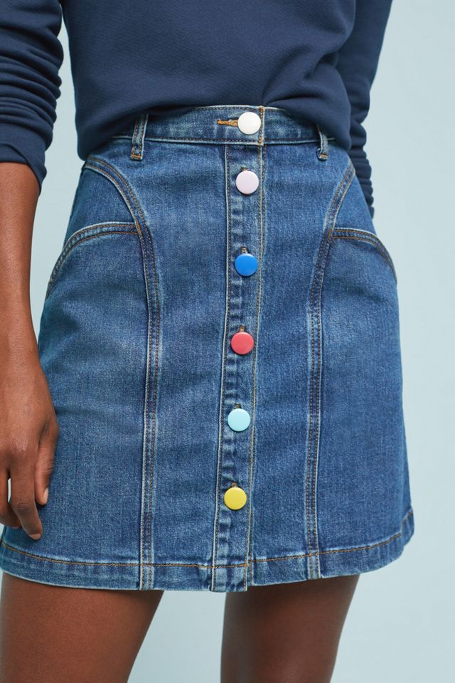 Pilcro Buttondown Denim Skirt #2