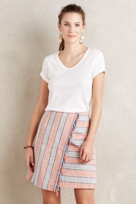 Fringed Wrap Skirt