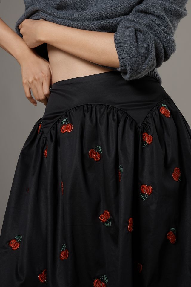 Simone Life Midi Plisse Skirt Confetti Aop Poetic