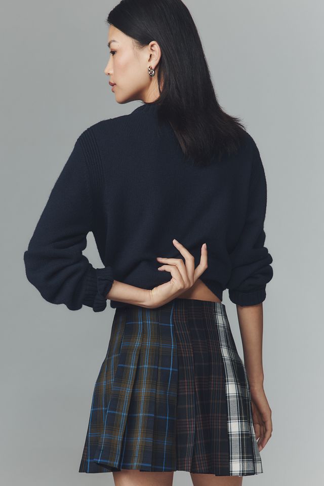 Avec Les Filles Multi-Plaid Pleated Mini Skirt #3