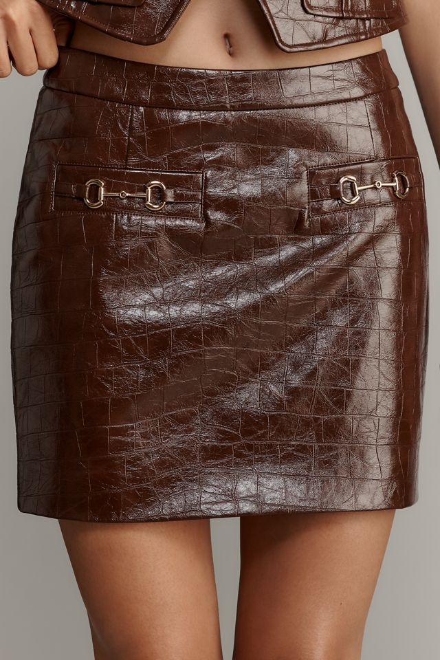 Avec Les Filles Faux-Leather Mini Skirt #2