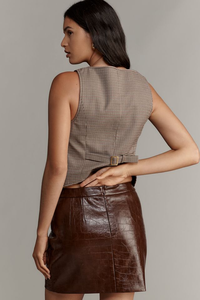 Avec Les Filles Faux-Leather Mini Skirt #3