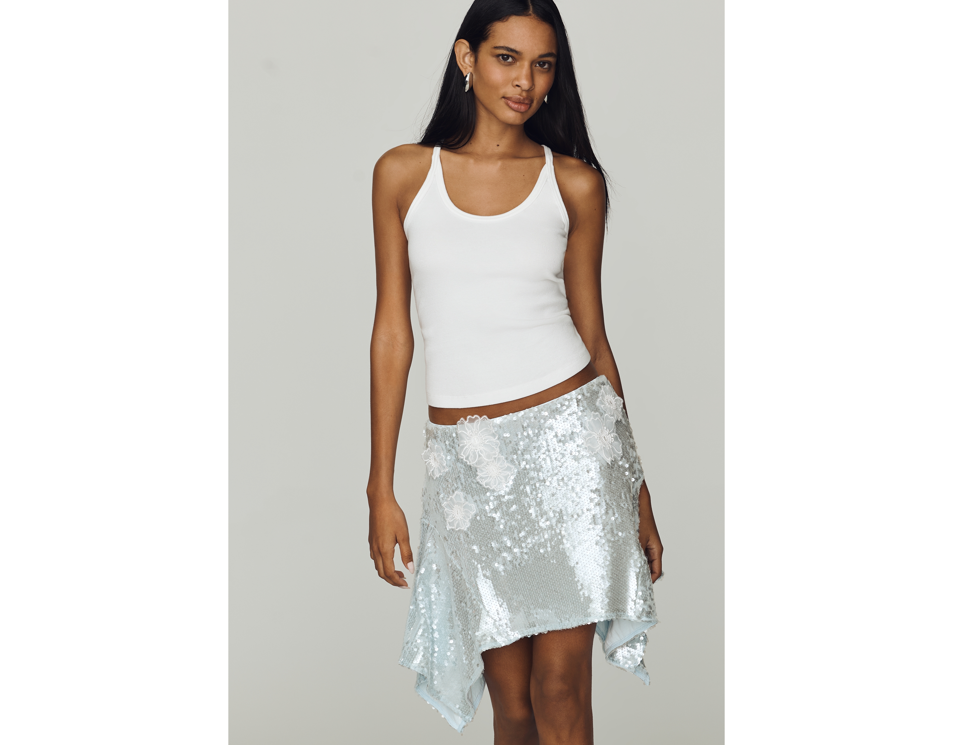 Avec Les Filles Handkerchief Mini Skirt