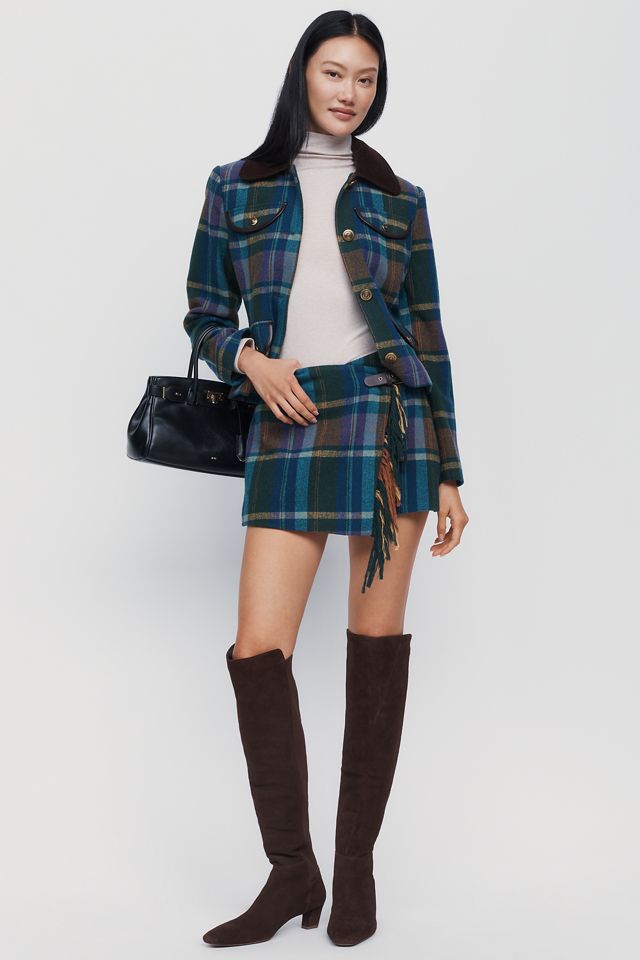 Avec Les Filles Fringe Wrap Mini Skirt #3