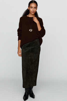 Avec Les Filles Leather Maxi Skirt by Anthropologie