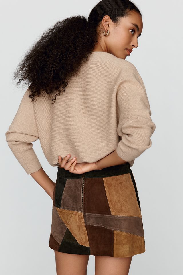 Avec Les Filles Suede Patchwork Mini Skirt #2