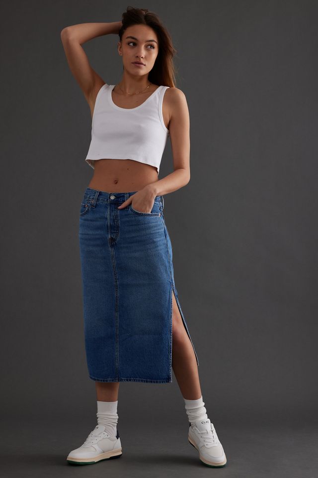 Levi's Side Slit Denim Skirt #3