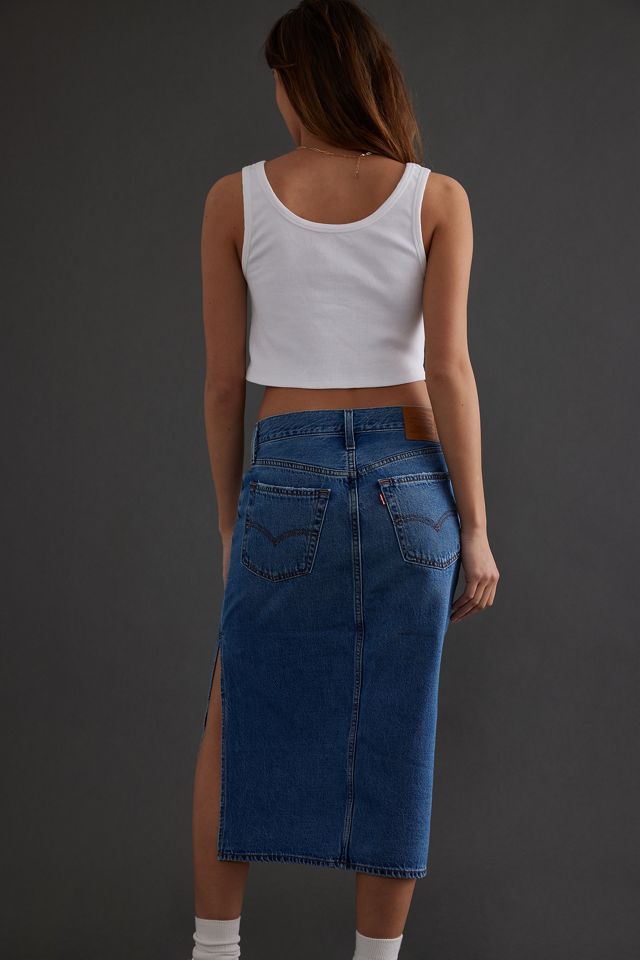 Levi's Side Slit Denim Skirt #4