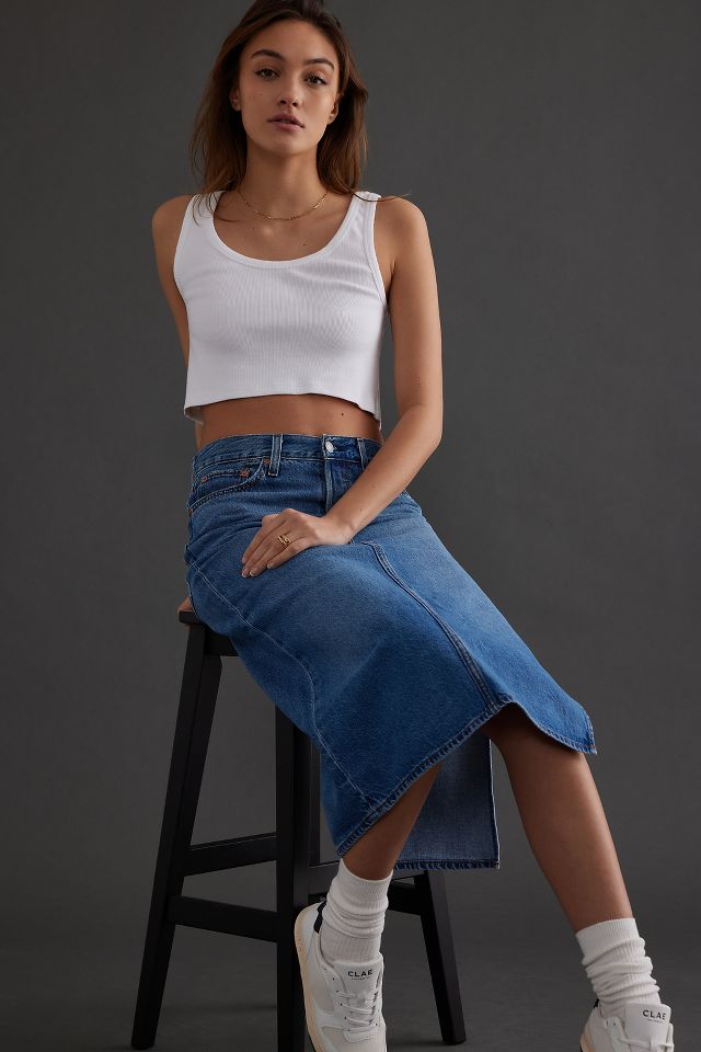 Levi's Side Slit Denim Skirt | Anthropologie UK