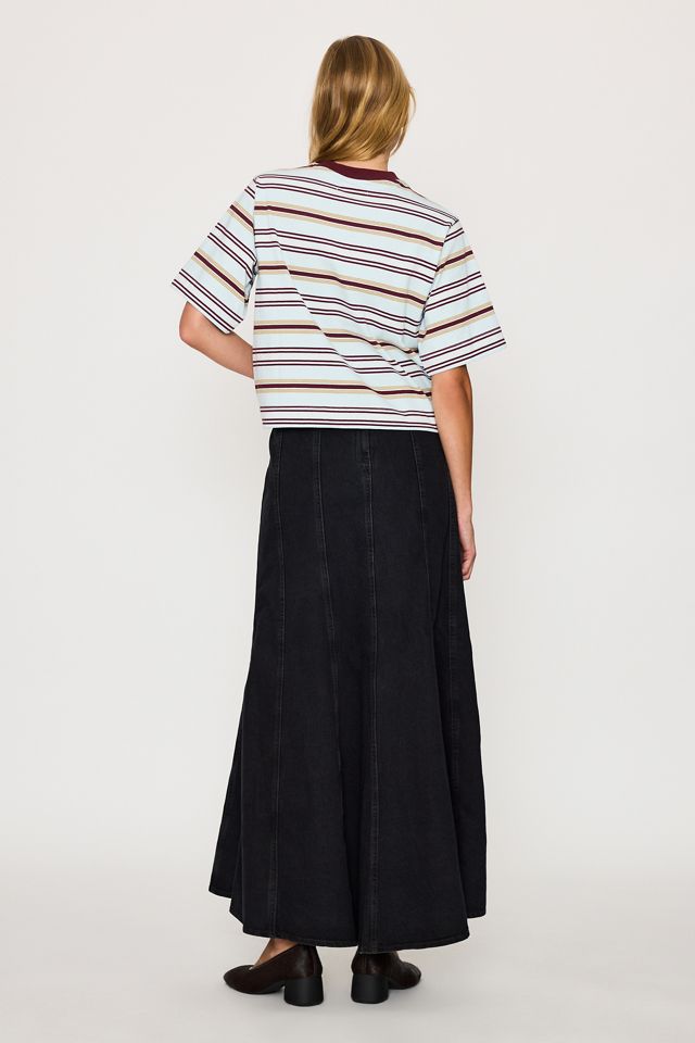 Levi's Seamed Flare Denim Maxi Skirt #4