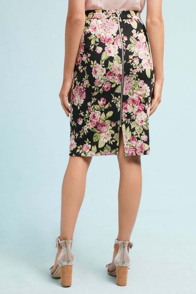 Floral Jacquard Pencil Skirt | Anthropologie