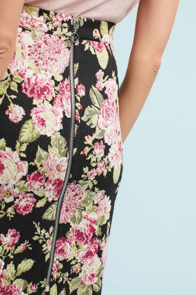 スカート Floral Jacquard Pencil Skirt Floral jacquard pencil skirt in multicoloured - Carolina