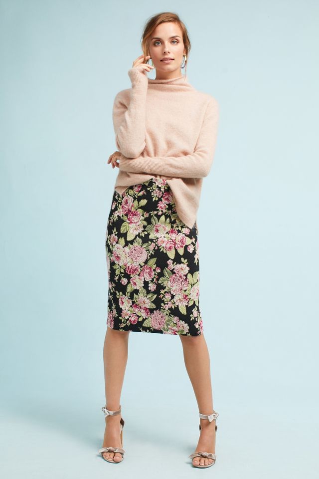 Floral pencil 2025 skirt queen