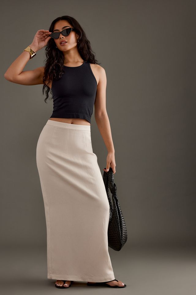 Selected Femme Addia Leinen-Mischung Maxirock #3