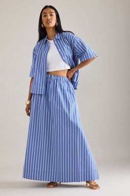 The Keira Collared Button-Front Blouse by Pilcro: Tuxedo Edition
