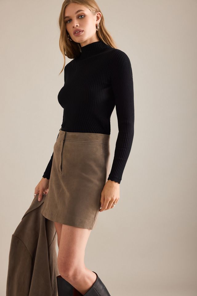 Selected Femme Mini-jupe en daim Kaya #5