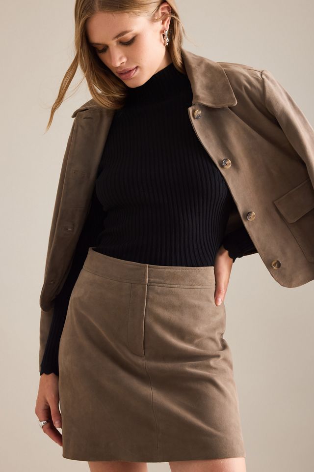Selected Femme Mini-jupe en daim Kaya #6