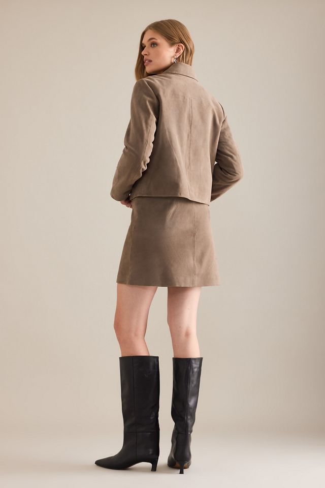 Selected Femme Mini-jupe en daim Kaya #2