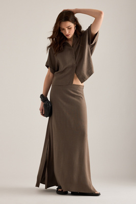 Selected Viva Linen-Blend Maxi Skirt