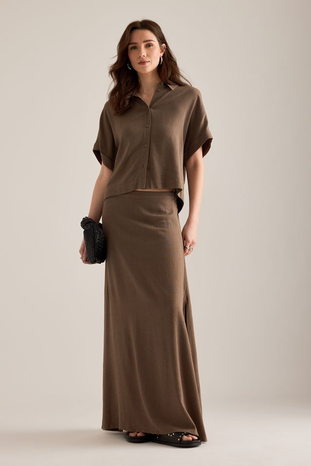 Selected Viva Linen-Blend Maxi Skirt #2