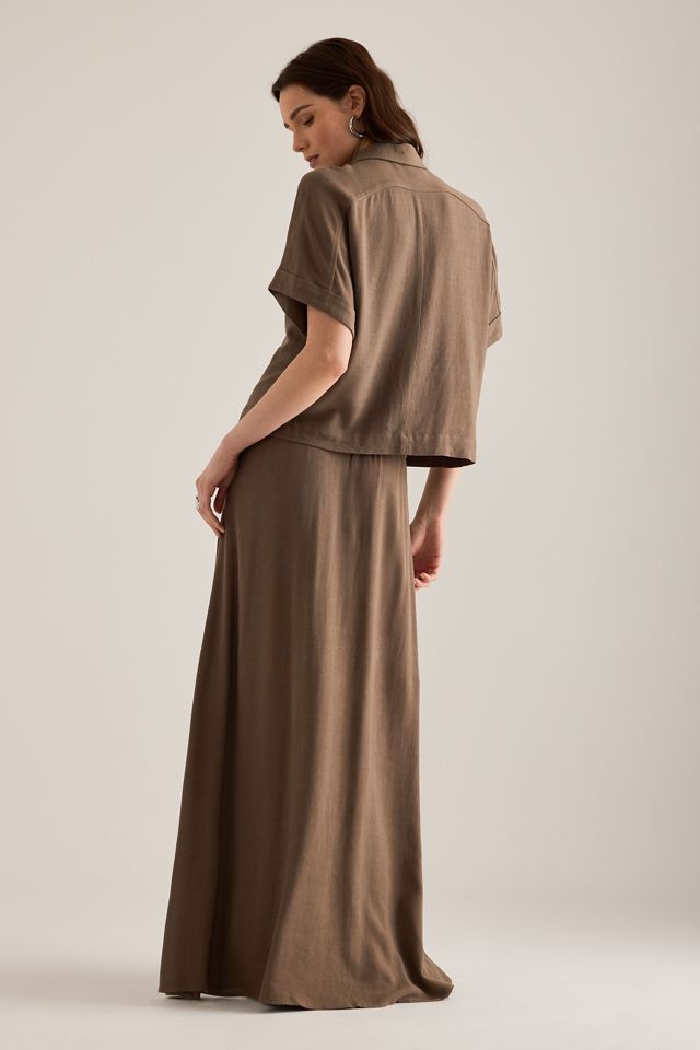 Selected Viva Linen-Blend Maxi Skirt #4
