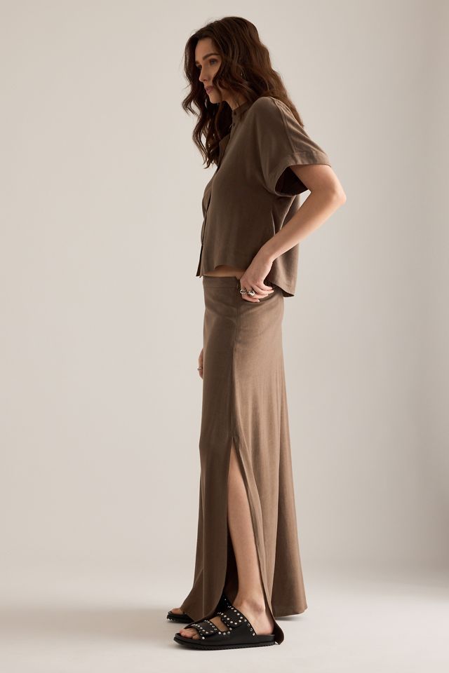 Selected Viva Linen-Blend Maxi Skirt #5