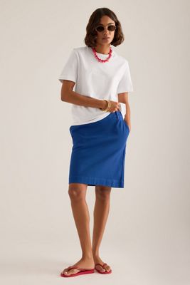 Selected Amour Mid-Rise Denim Midi Skirt