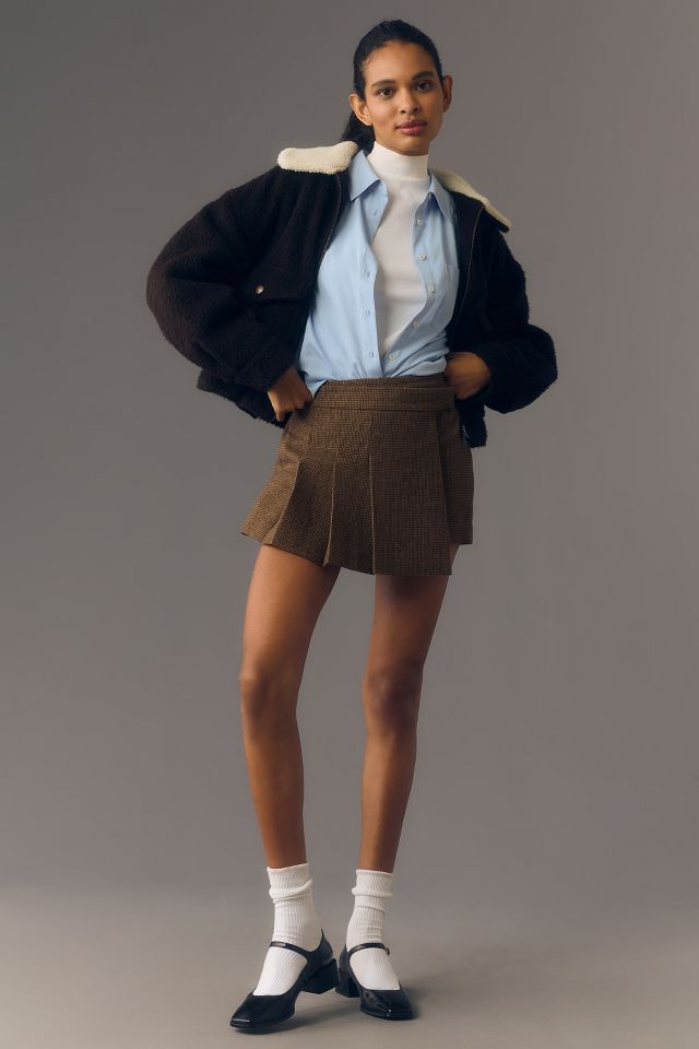 ASTR The Label Theodora Pleated Mini Skirt | Anthropologie