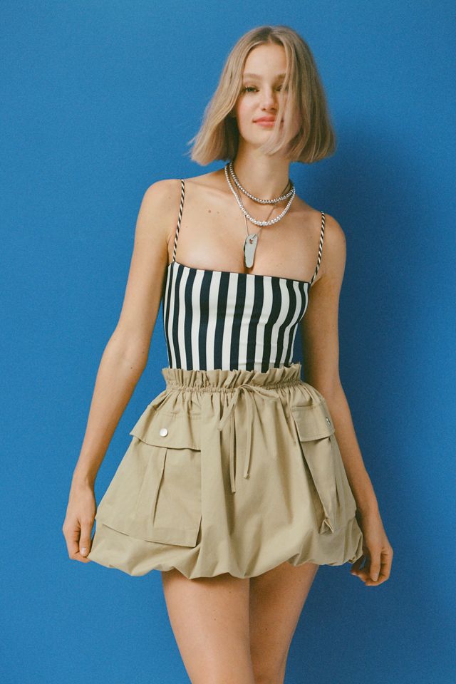ASTR The Label Rey Cargo Bubble-Hem Skirt #1
