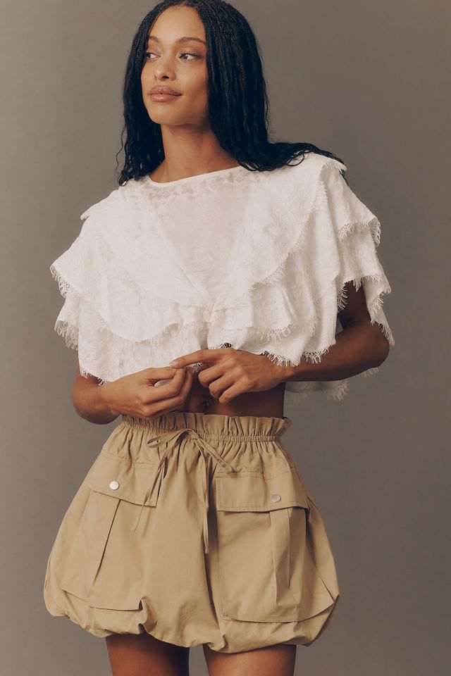 ASTR The Label Rey Cargo Bubble-Hem Skirt #2