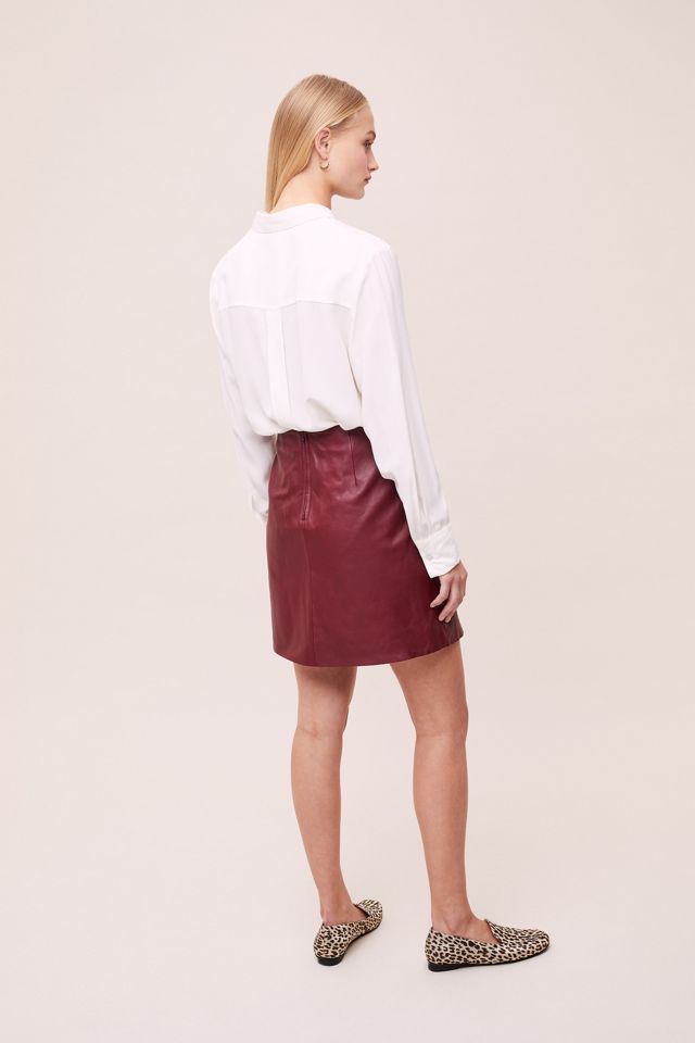 Selected  Minifalda de Cuero Nora #2