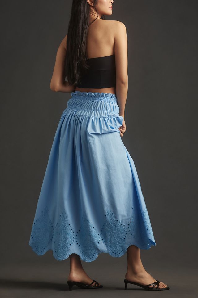 Moon River Eyelet Midi Skirt #2