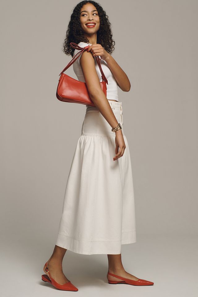 Moon River Button-Front Midi Skirt #2