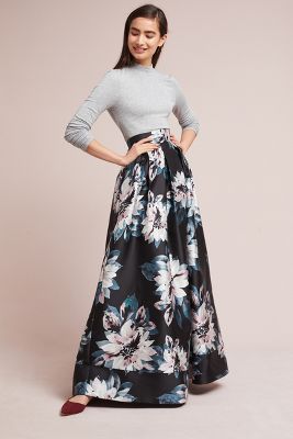 jacquard long skirt