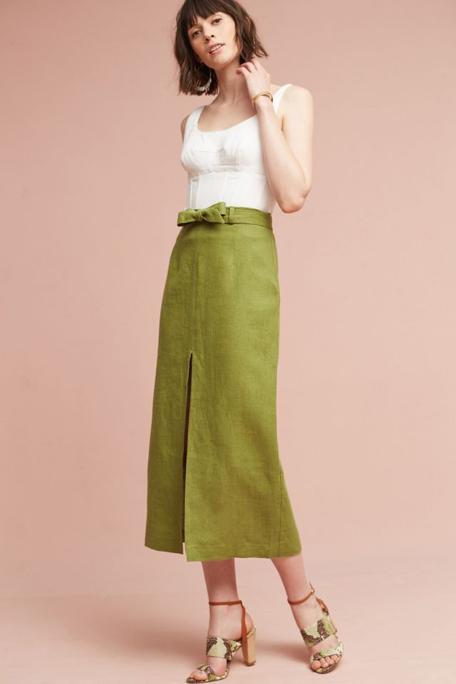 Sliced Linen Skirt #1