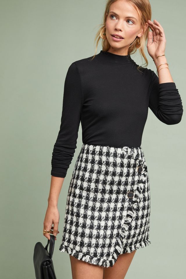Lurex Tweed Mini Wrap Skirt - Ready to Wear