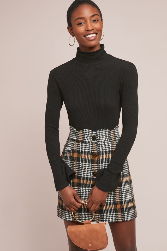 Plaid shop skirt fitted