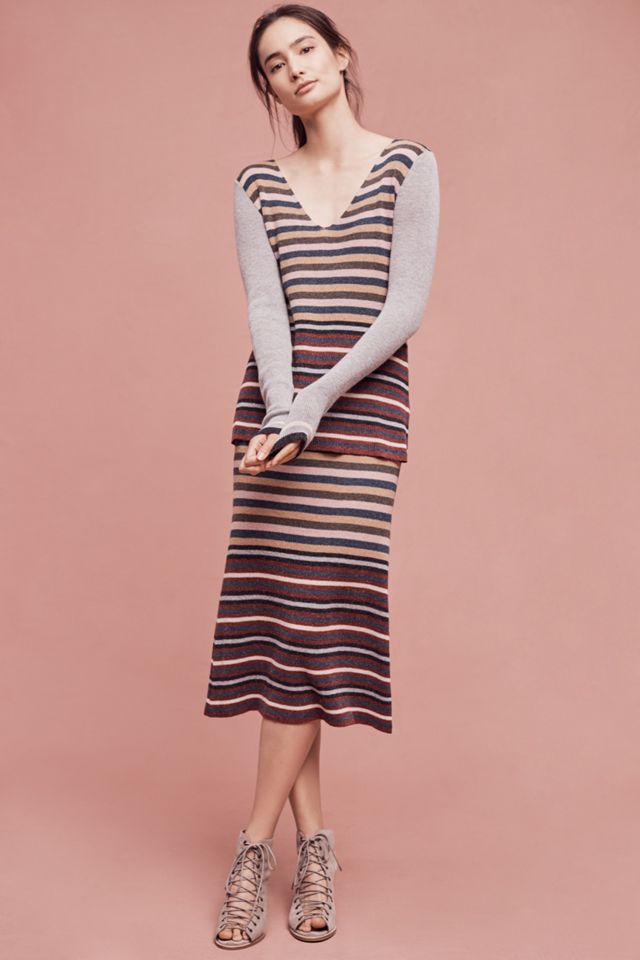 Adriane Striped Skirt