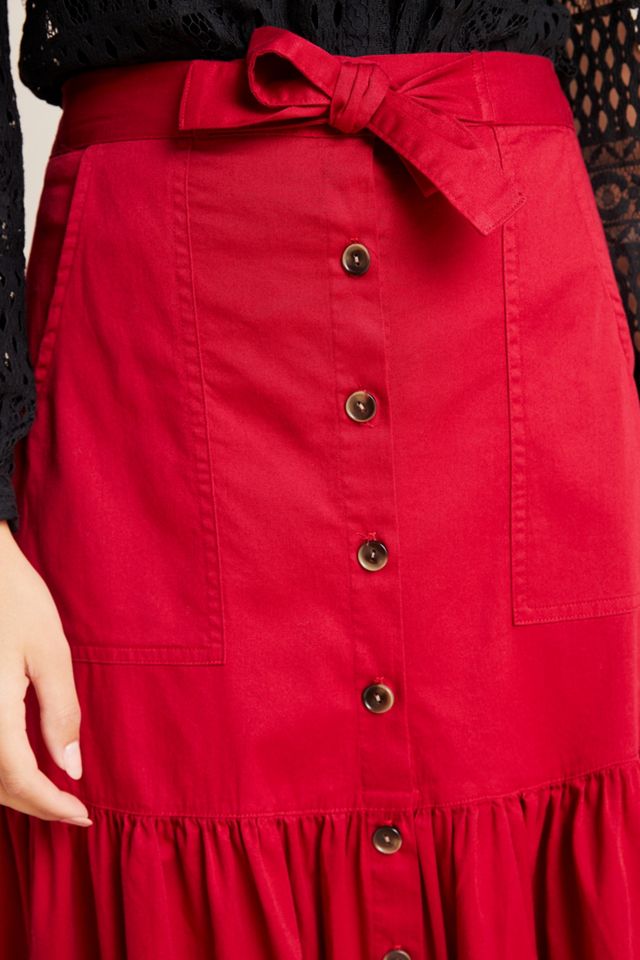 Aisha Flounced Midi Skirt #2