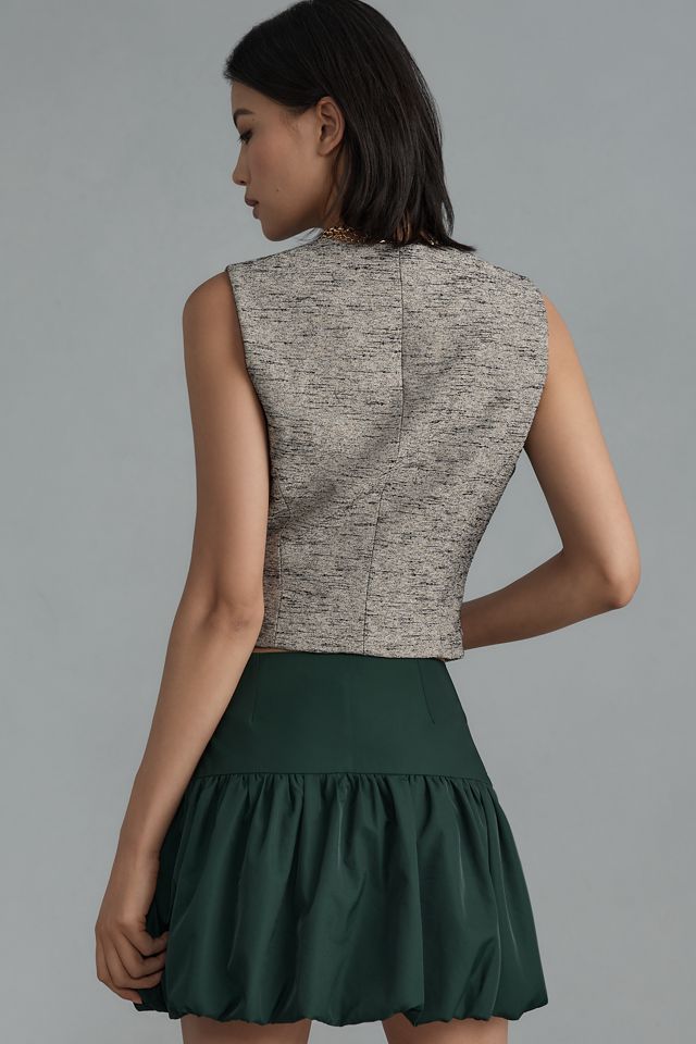 WAYF Taffeta Bubble Mini Skirt #2