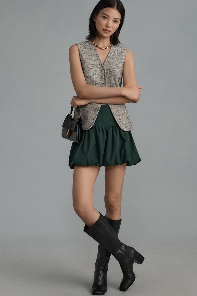 WAYF Taffeta Bubble Mini Skirt #3