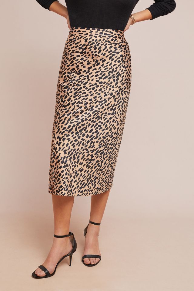 Leopard print shop skirt anthropologie