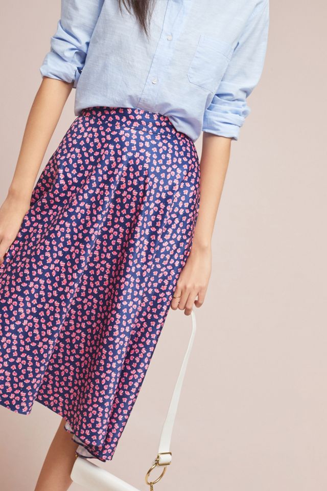Tulips Asymmetrical Midi Skirt #1
