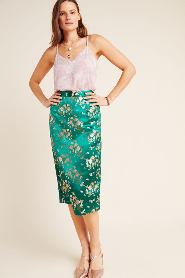 Renee Jacquard Pencil Skirt